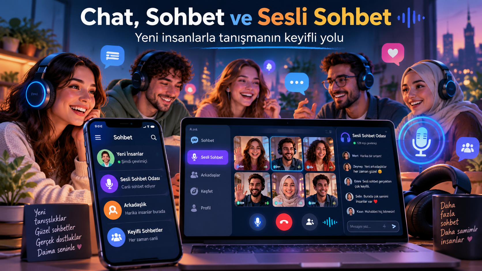 Chat, Sohbet ve Sesli Sohbet Odaları | Yeni İnsanlarla Tanışın