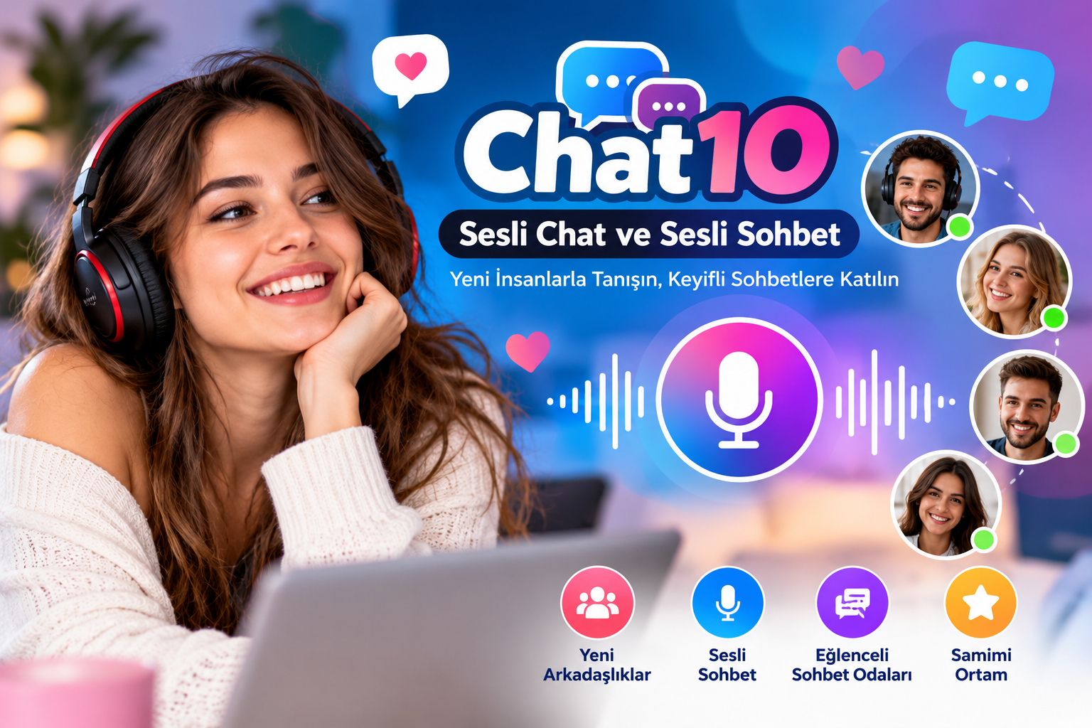 Chat10 – Sesli Chat ve Sesli Sohbet ile Yeni Arkadaşlıklar